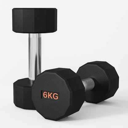 SPORTNOW Dumbbells Weights Set with 12-Sided Shape and Non-Slip Grip for Home Gym Workout, 2 x 6kg