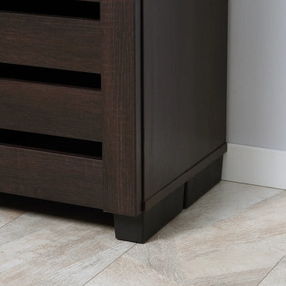 HOMCOM 15 Shoe Storage Organiser Cabinet, Floor Mount - Wood-Effect