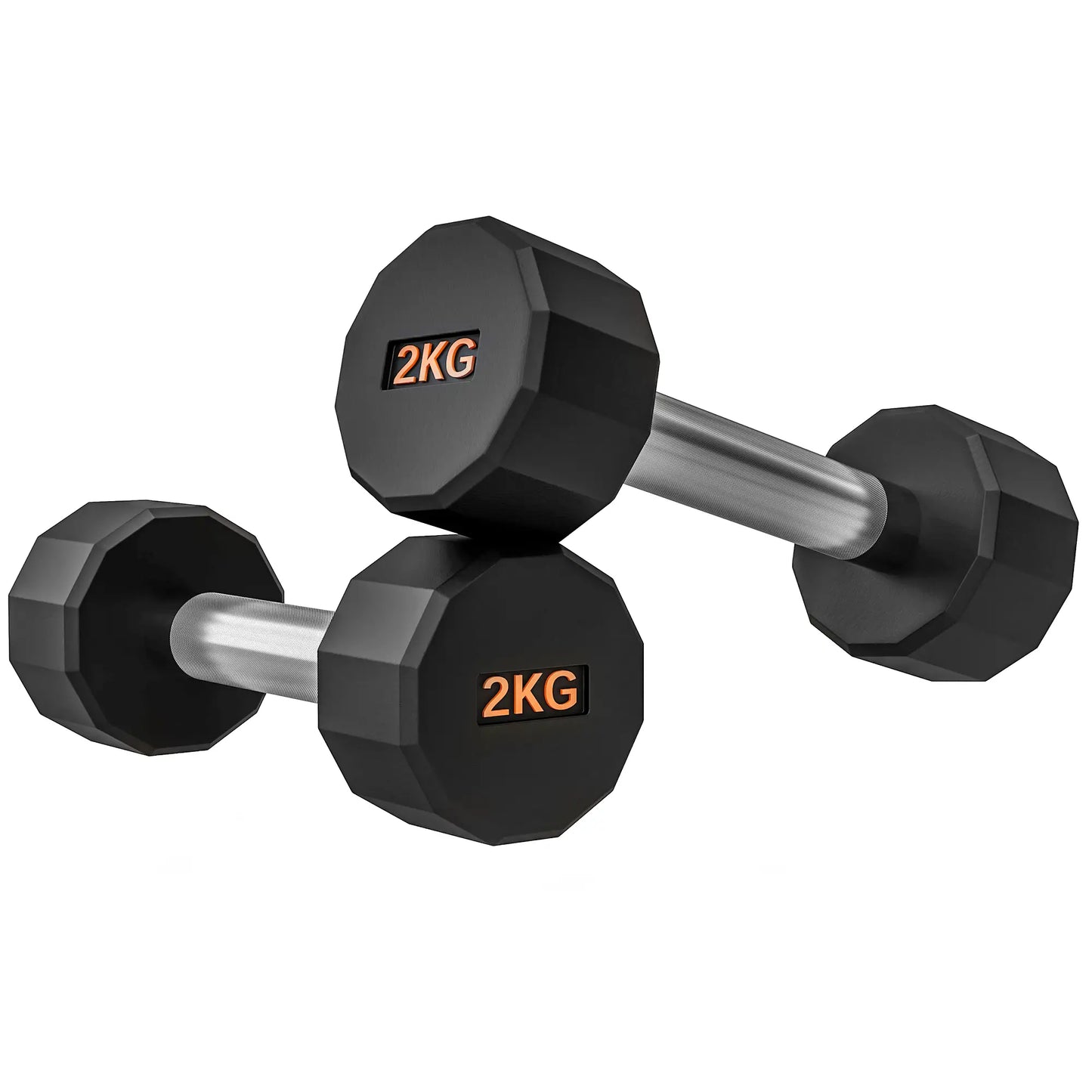 SPORTNOW Dumbbells Weights Set with 12-Sided Shape and Non-Slip Grip for Home Gym Workout, 2 x 2kg
