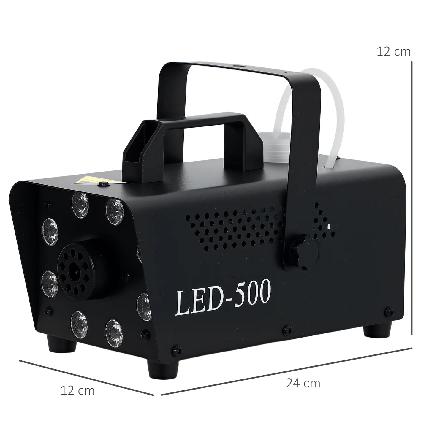 HOMCOM Smoke Fog Machine with 3 RGB LED Lights with 13 Colours and 4 Effects, 450W 2000CFM with Wired and Wireless Remote