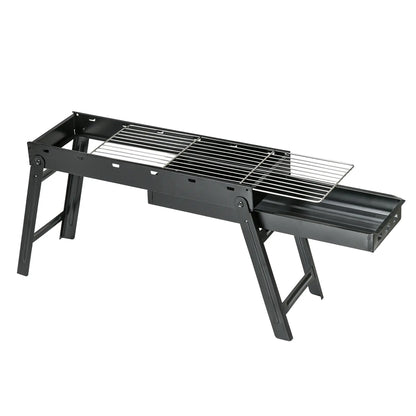 Outsunny BBQ Foldable Charcoal Grill for Outdoor Cooking, Picnic, Barbecue - Black