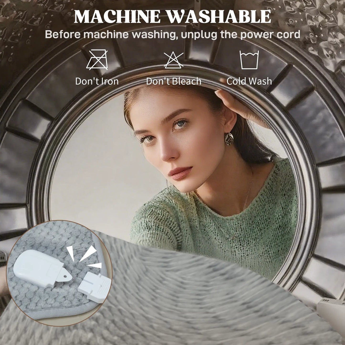 HOMCOM Heated Electric Blanket, Warm Throw Blanket with 5 Heating Levels, 10 Hour Auto-Off Timer, Grey