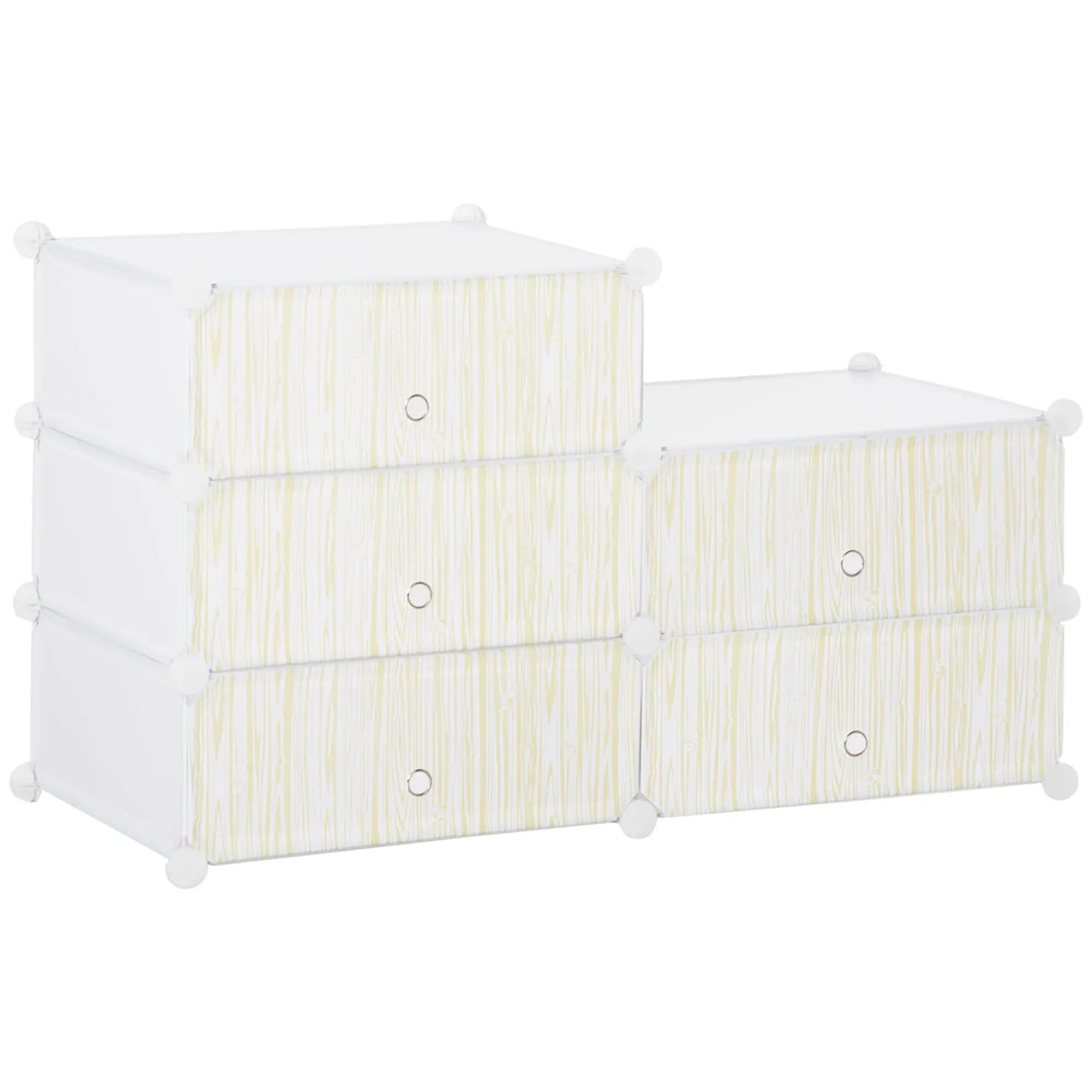 HOMCOM Six Cube Boxes Modular Storage Unit - White