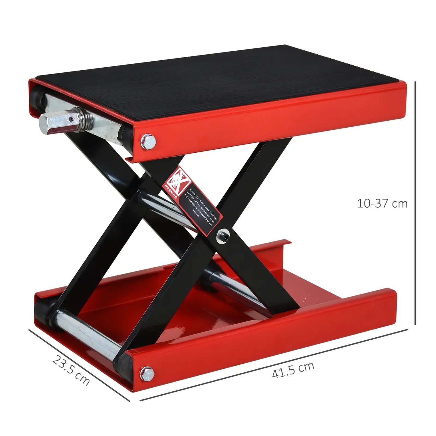 DURHAND 500KG Motorcycle Scissor Lift Jack, Height Adjustable Motorbike Stand with Anti-Slip Wide Deck, Heavy Duty Steel Repair Lift Hoist Stand for Home Garage