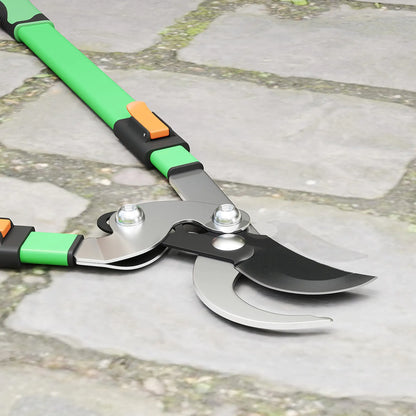 Outsunny Telescopic Extendable Garden Loppers, Heavy Duty with Steel Blade and Adjustable Handles, Tree Trimmer