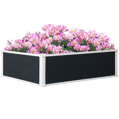 Outsunny 221L Raised Garden Bed, Weather-Resistant PP Planter Box Containers for Outdoor Patio Plant Flower