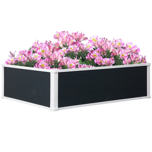 Outsunny 221L Raised Garden Bed, Weather-Resistant PP Planter Box Containers for Outdoor Patio Plant Flower