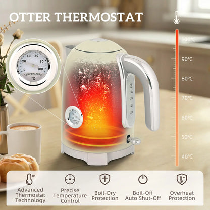 HOMCOM Retro 3000W Kettle and Toaster Kitchen Set