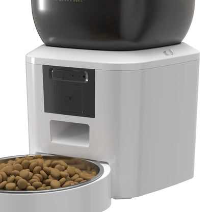 PawHut Automatic Cat Feeder with Camera, 2.4G WiFi, APP Control 4L Pet Feeder 1-10 Meals