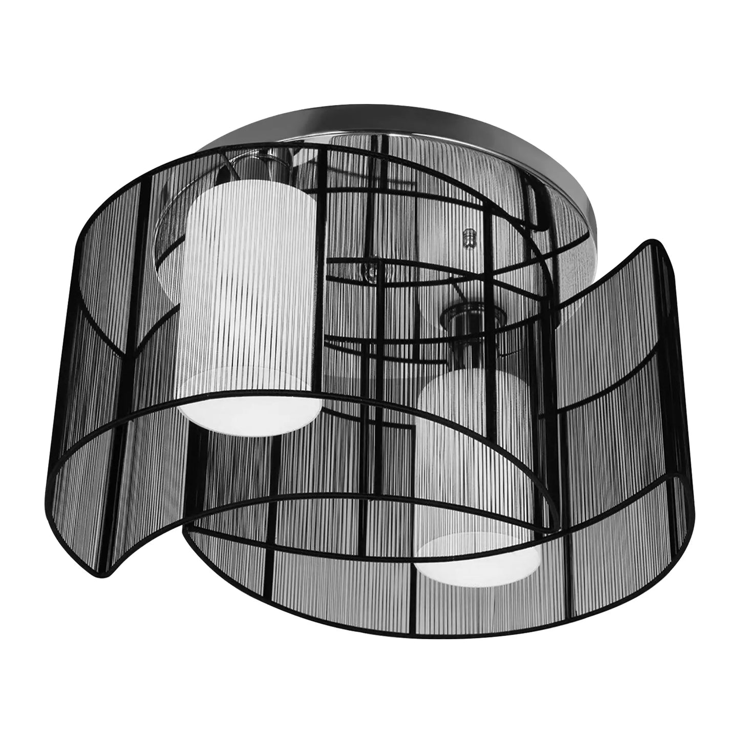 HOMCOM Modern Design Mini Style Flush Mount Ceiling Light Mount with Flush Metal Finish Chandelier for Hallway, Dining Room