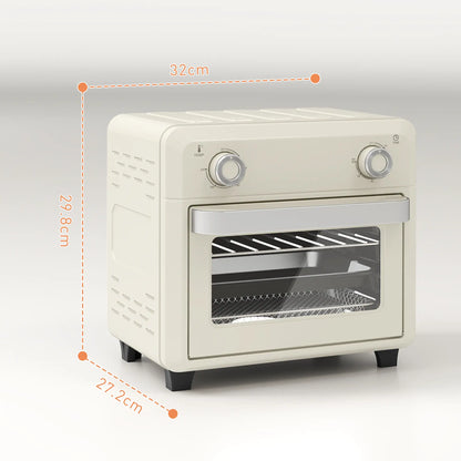 HOMCOM 10L Air Fryer Oven, Mini Oven, Oil Free Cooking, Grill, Roast, Bake, with Adjustable Temperature, Timer, 1000W