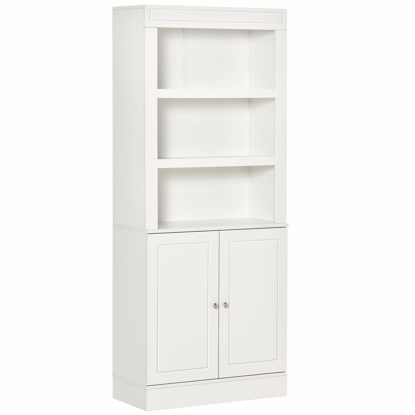 HOMCOM Kitchen Pantry Cupboard with 6-Tier Shelving, Freestanding Double-Door Storage Cabinet, White