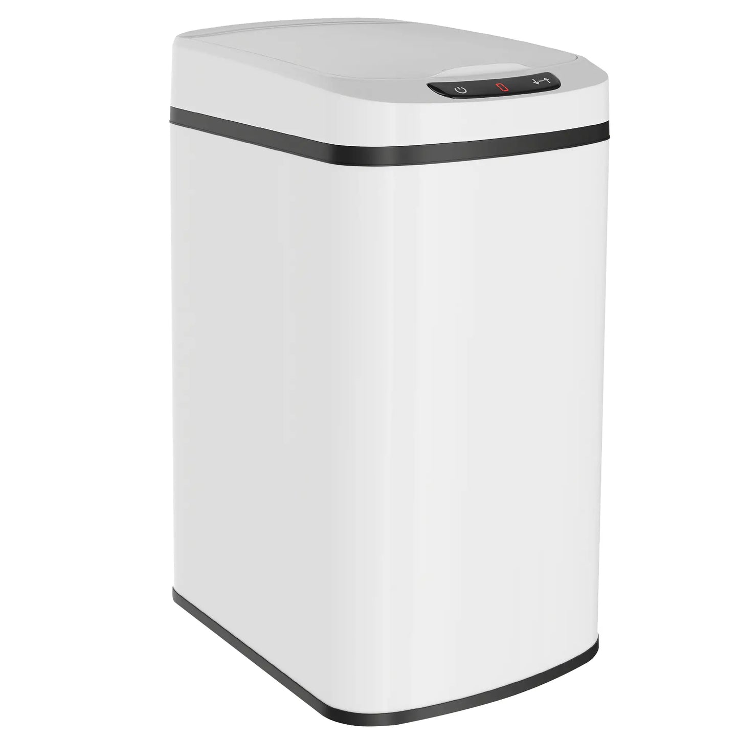 HOMCOM 12L Sensor Bin, Automatic Touchless Motion Sensor Kitchen Bin with Fingerprint Resistant Stainless Steel, White