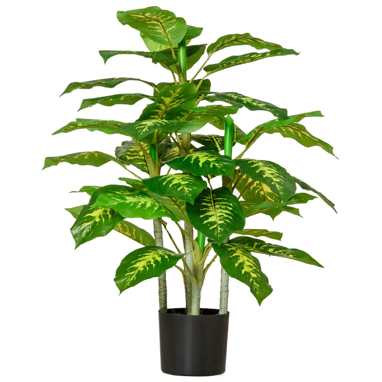 HOMCOM Evergreen Tree Fake Decorative Artificial Indoor Faux Plant, with Pots